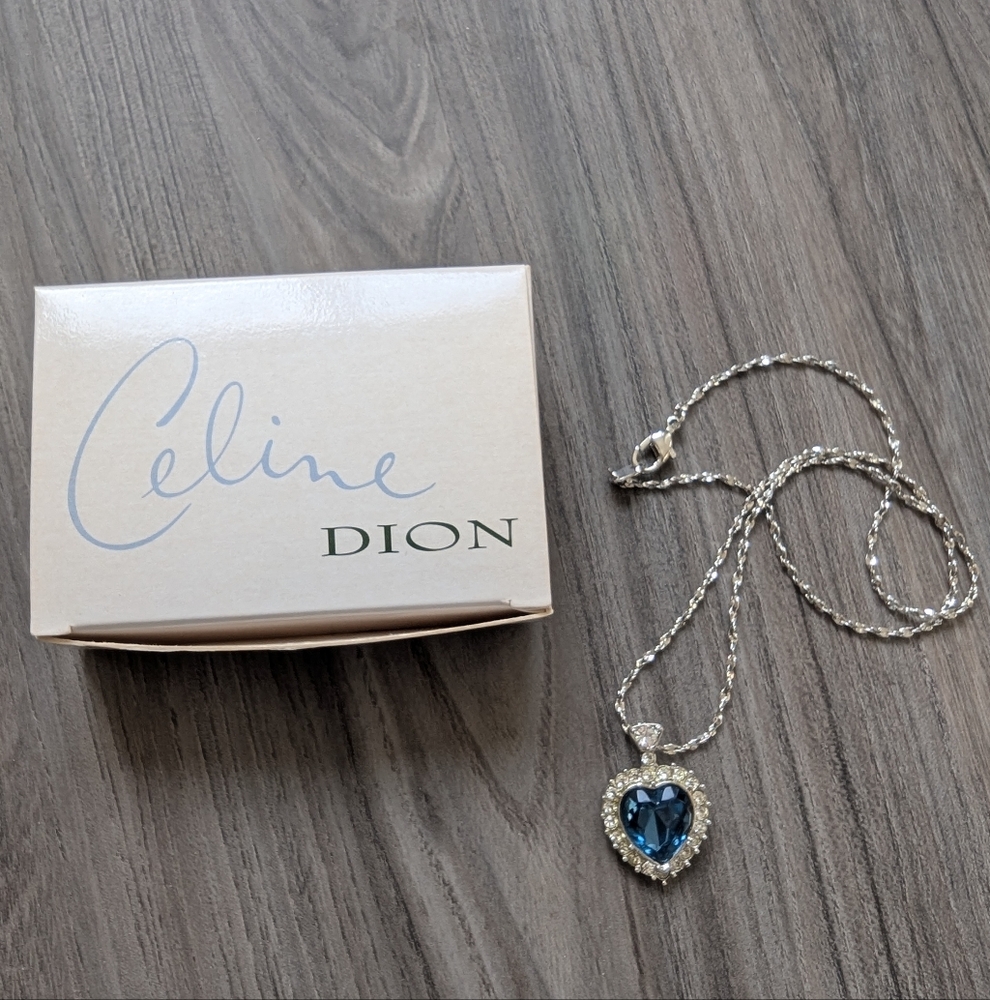 Vintage 1998 Celine Dion 'Heart Of The Ocean' Titanic Necklace